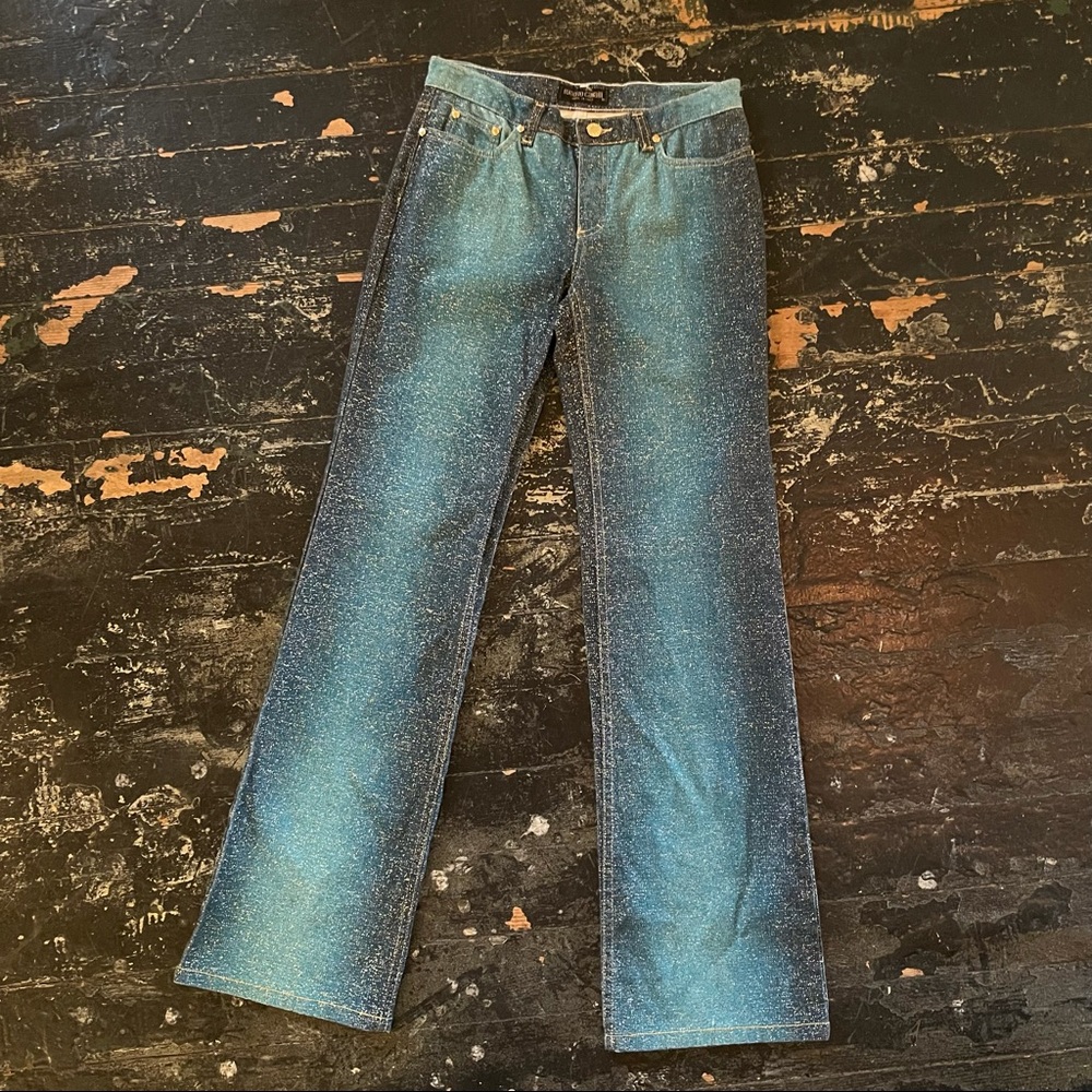 Amazing sparkly Roberto Cavalli Blue pants